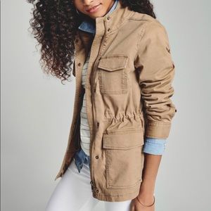 Ann Taylor LOFT Khaki Tan Utility Cargo Jacket